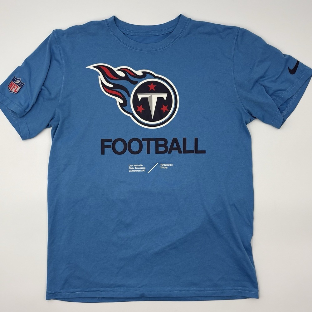 Nike Tennessee Titans Shirt Mens Medium Blue Dri Fit NFL Football Onfield Tee